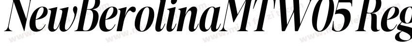 NewBerolinaMTW05 Regular Regular字体转换